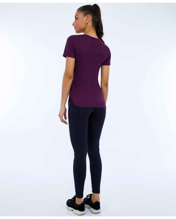 T-Shirt Skin Fit Inspiracionais Roxo