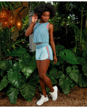 Shorts Skin Fit Sobreposto Eco Way Cinza Lead