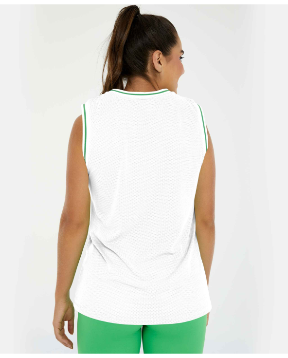 Regata Nylon Dry Alongada Branco
