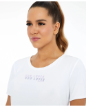 T-Shirt Skin Fit Inspiracional Branco Optico