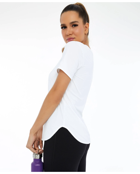 T-Shirt Skin Fit Inspiracional Branco Optico
