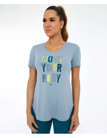 T-Shirt Skin Fit Inspiracional Cinza Wind
