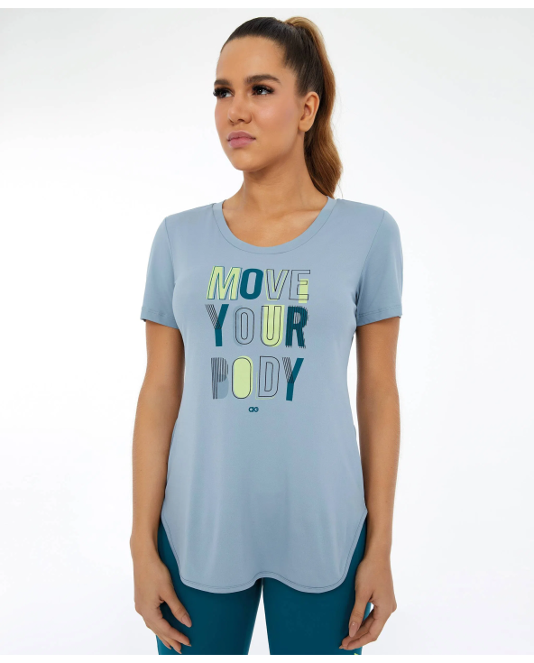 T-Shirt Skin Fit Inspiracional Cinza Wind
