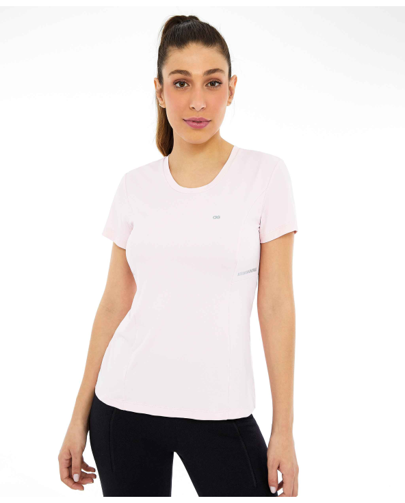 T-Shirt Skin Fit Recortes Com Refletivos Branco...