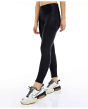 Legging Couro Com Recorte Rebatidos Preto