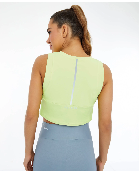 Regata Skin Fit Cropped Refletivo Verde Sharp