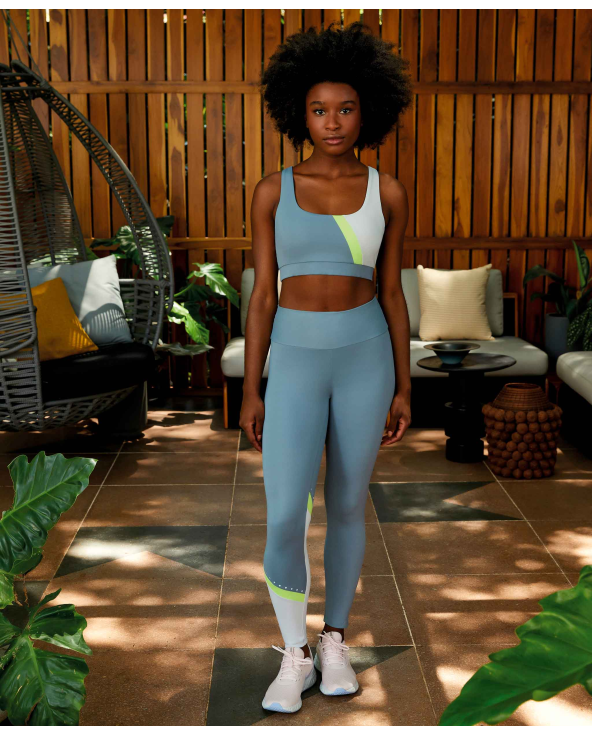 Legging Hyper Recorte Diagonal Cinza Wind