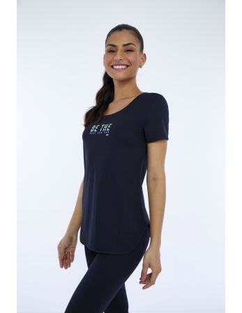 T-Shirt Skin Fit Inspiracionais Preto
