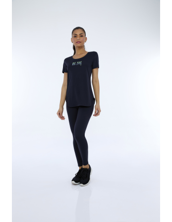 T-Shirt Skin Fit Inspiracionais Preto 2