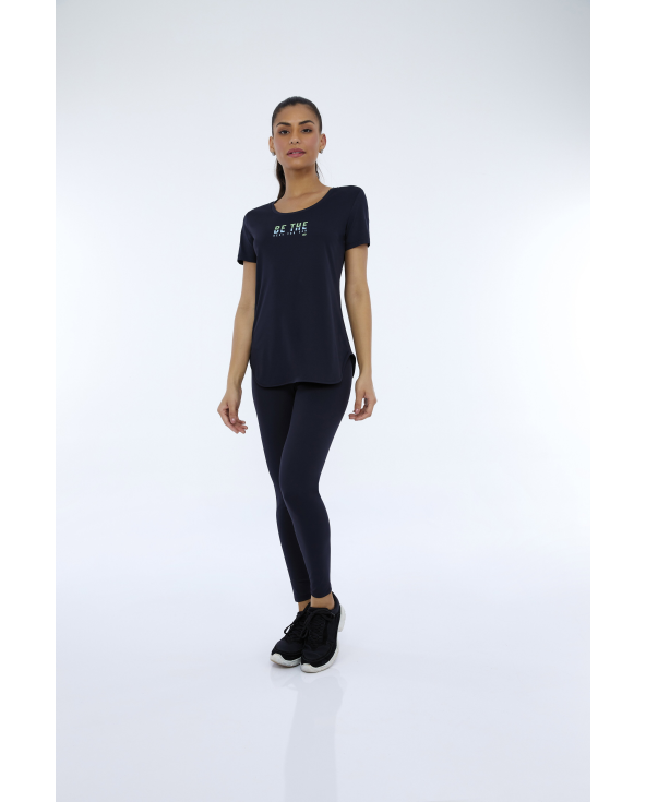 T-Shirt Skin Fit Inspiracionais Preto