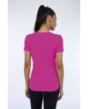 T-Shirt Skin Fit Inspiracionais Pink Choque