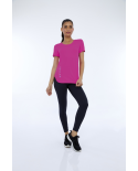 T-Shirt Skin Fit Inspiracionais Pink Choque