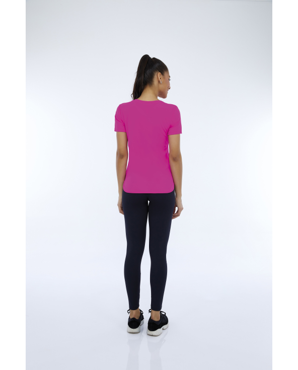 T-Shirt Skin Fit Inspiracionais Pink Choque