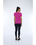 T-Shirt Skin Fit Inspiracionais Pink Choque
