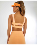 Top Verticale Detalhe Tiras Laranja Gym