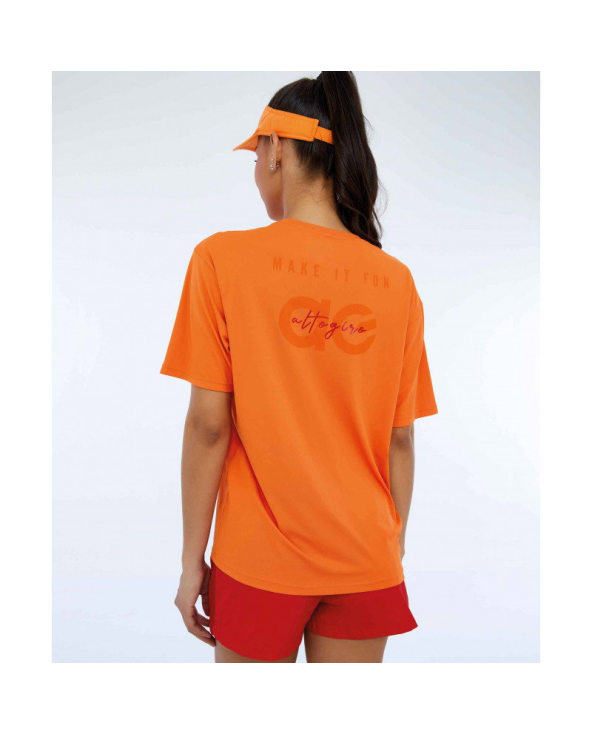 T-Shirt Skin Fit Make It Fun Laranja Gym