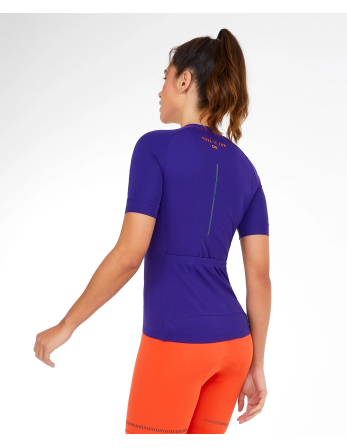T-Shirt Skin Fit Biker Com Bolsos Roxo Eletric 2