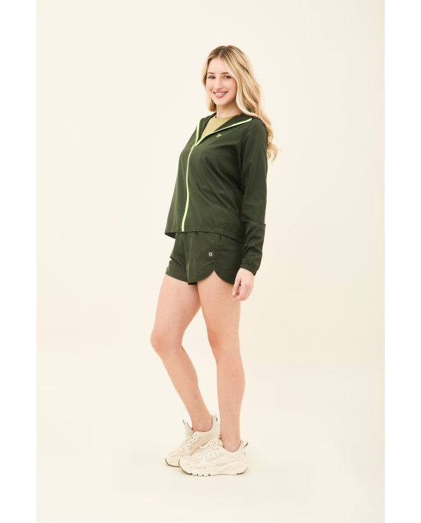 Bag-Foldable Windbreaker Jacket Verde Militar