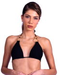 Top Bikini Golden Ring Black