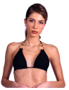 Top Bikini Golden Ring Black