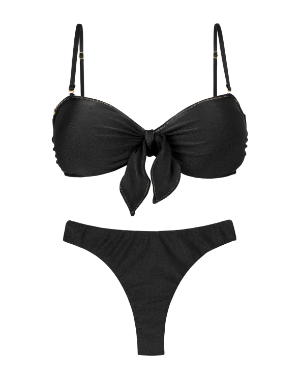 Set Shimmer-Black Bandeau-No Nice-Fio