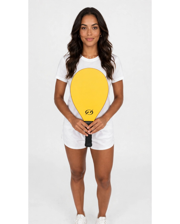Geel Frescobolracket Met Zwart Handvat -...