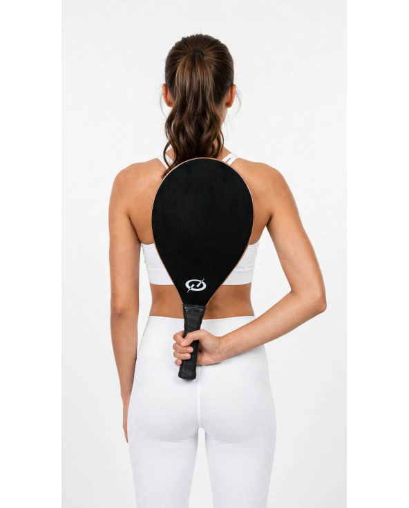 Sort Strandketcher Med Logo - Raquete Basica Preto
