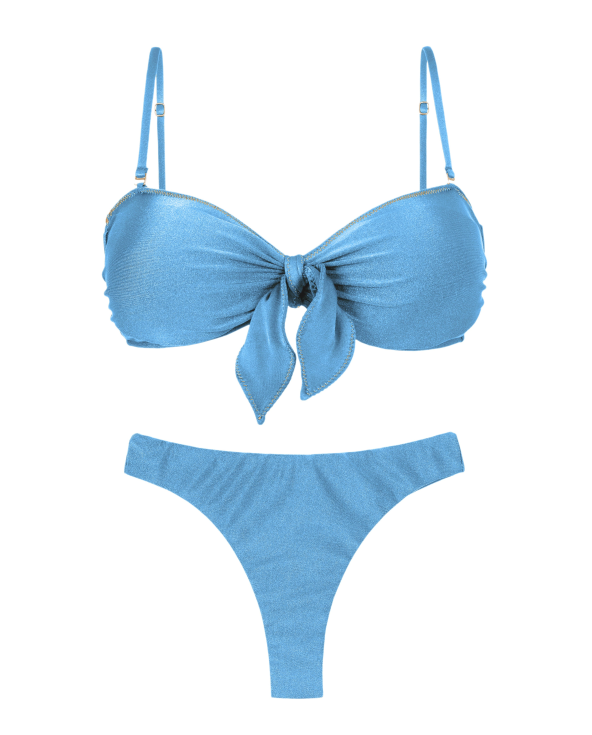 Set Shimmer-Baltic-Sea Bandeau-Knot Nice-Fio