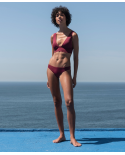 Bikini Burdeos Con Top De Tirantes Multi Posiciones - Bikini Multi Alças Grenat