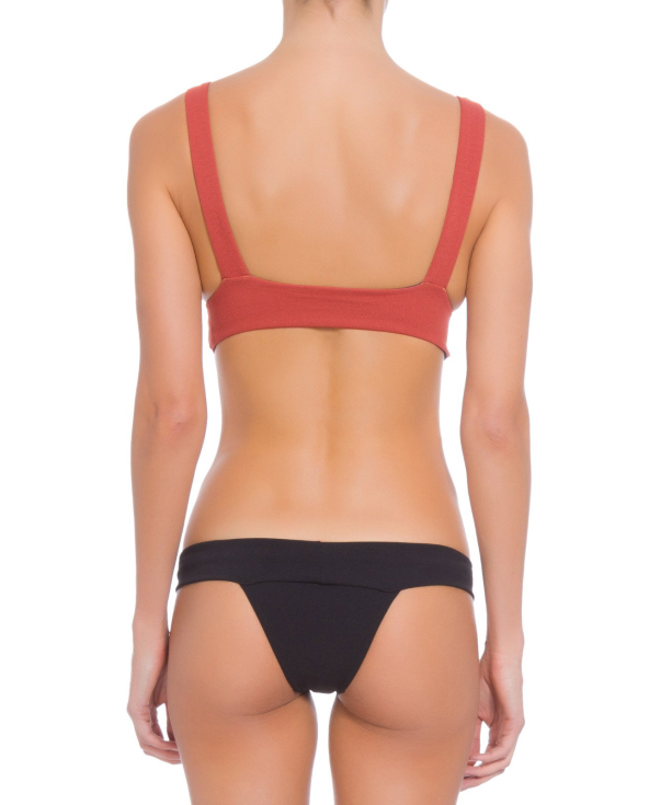 Crepe V Bikini Rusted/Black