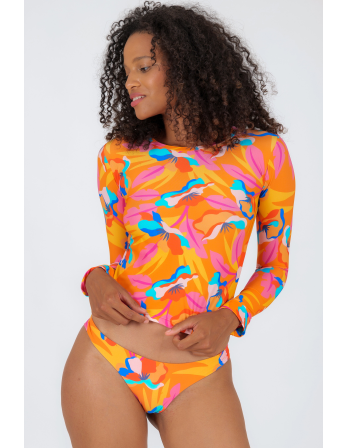 Set Orange-Bloom Rash-Guard Nice