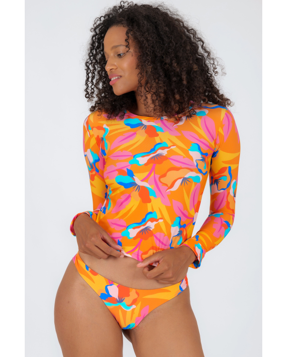 Set Orange-Bloom Rash-Guard Nice
