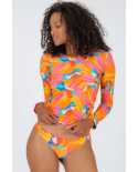 Set Orange-Bloom Rash-Guard Nice