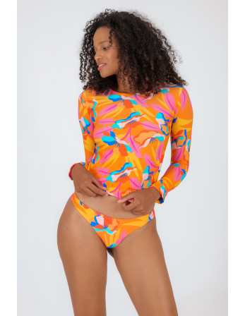 Set Orange-Bloom Rash-Guard Nice 2