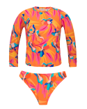 Set Orange-Bloom Rash-Guard Nice
