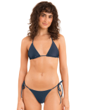 Nachtblau Schimmernder Bikini Mit Accessoire - Set Shark Tri-Inv Cheeky-Tie