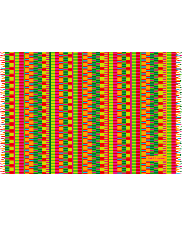Pareo Multicolor De Flecos De Estilo Tela Africana - Africa Rio